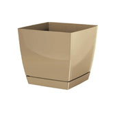 Prosperplast Coubi Square Planter 18x18x16.5cm - Coffee Brown